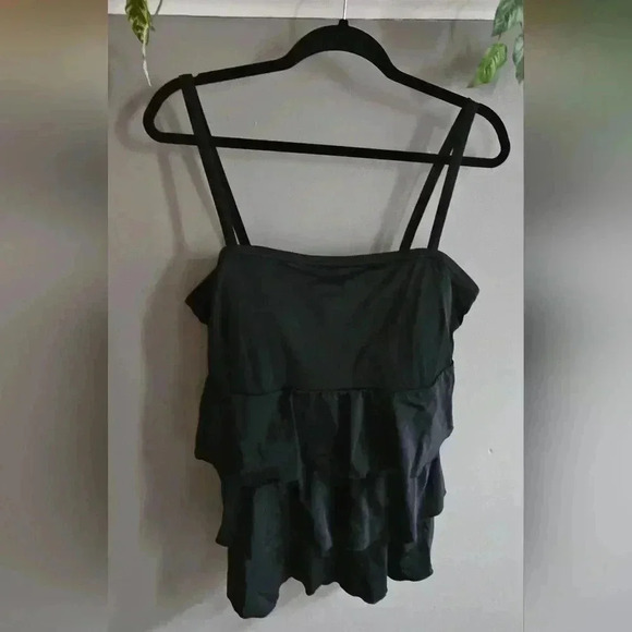 Swim by Cacique Ruffled Tankini Black (sz 20) PLUS SIZE - Picture 1 of 5
